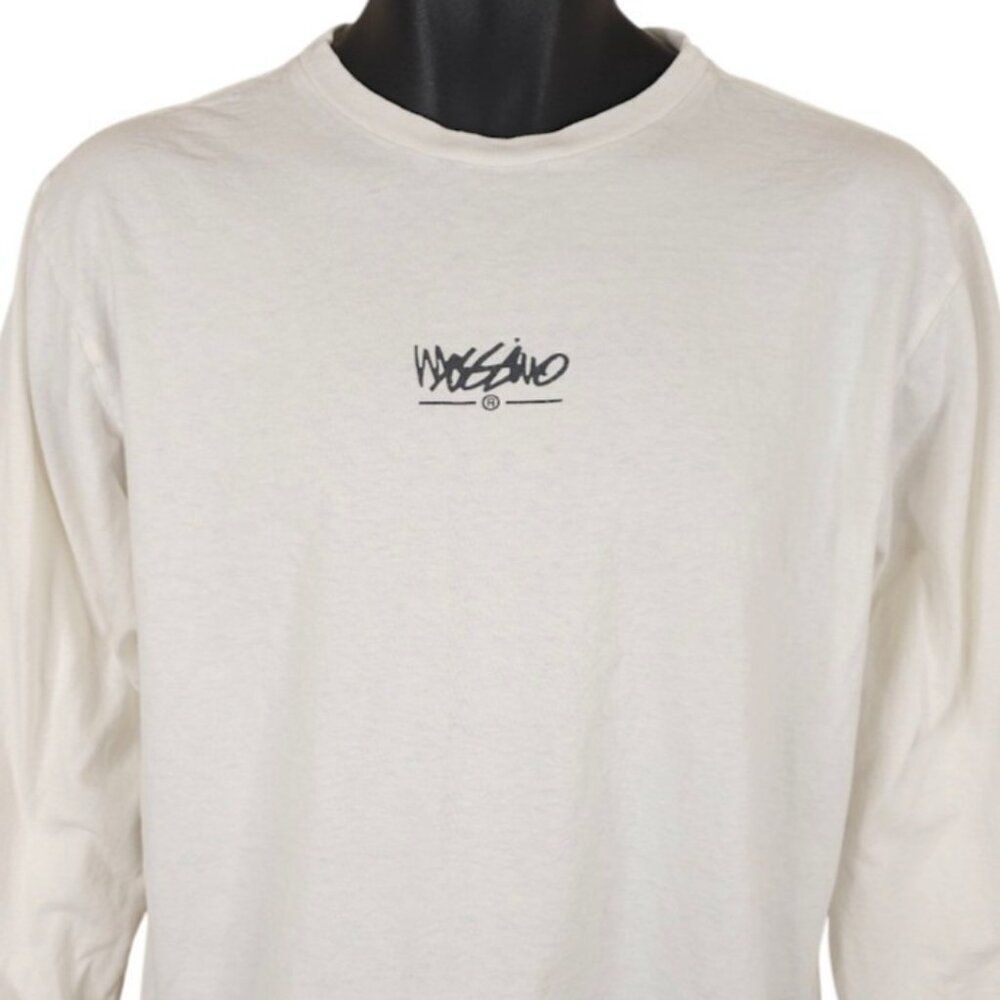 Mossimo T Shirt Mens Size Medium White Long Sleeves Surf And Skate